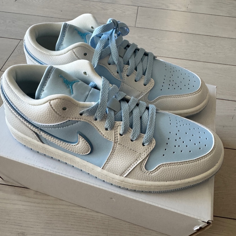 Jordan Women's Sneakers in Light Blue and White